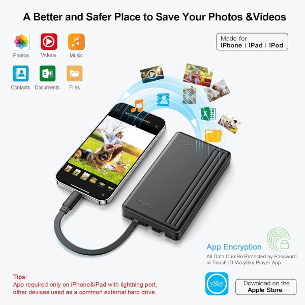 2TB External Hard Drive for iPhone & iPad,MacBook,Windows Computer,USB C Android Phones:Photo Stick USB Flash Drive to Backup Photo| Video | Music| File(MFi Certified) - Image 3