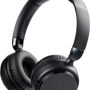 Amazon Basics Bluetooth Wireless On Ear Headphones with Microphone, 35 Hour Playtime, Foldable, One Size, Black