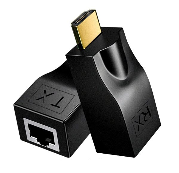 HDMI Extender Adapter Over Cat5e/6 (1pair), HDMI Repeater to RJ45 Ethernet Network Converter, 4k HD 1080p UP to 30m/98ft, for HDTV, Set-top Boxes, DVD, PS4, STB, Black - Image 4