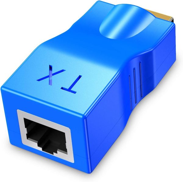 HDMI to RJ45 Network HDMI Repeater, 2 PCS HDMI Extender Transmitter and Receiver Network RJ45 Over Cat 5e / 6 1080p with Built-in Thunder Protection Circuit - Image 3