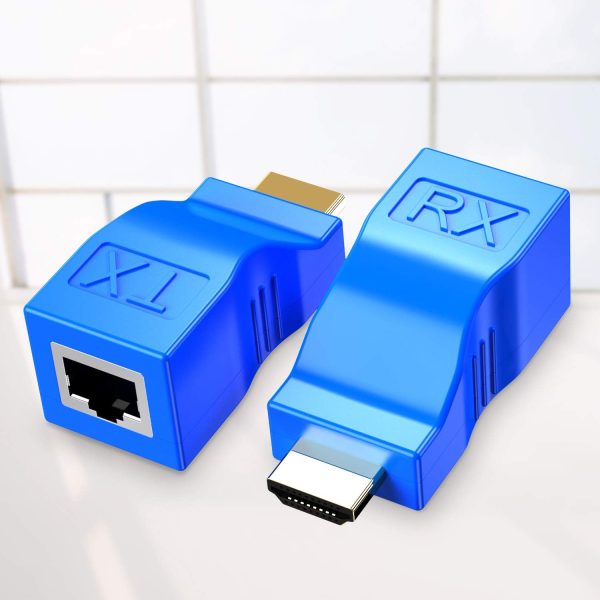 HDMI to RJ45 Network HDMI Repeater, 2 PCS HDMI Extender Transmitter and Receiver Network RJ45 Over Cat 5e / 6 1080p with Built-in Thunder Protection Circuit - Image 5