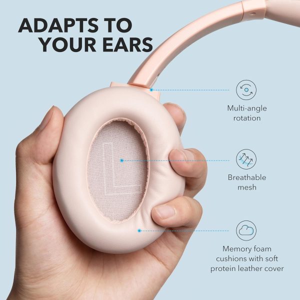 Soundcore Anker Life Q20 Hybrid Active Noise Cancelling Headphones, Wireless Over Ear Bluetooth Headphones, 60H Playtime, Hi-Res Audio, Deep Bass, Memory Foam Ear Cups, for Travel, Home Office - Image 4