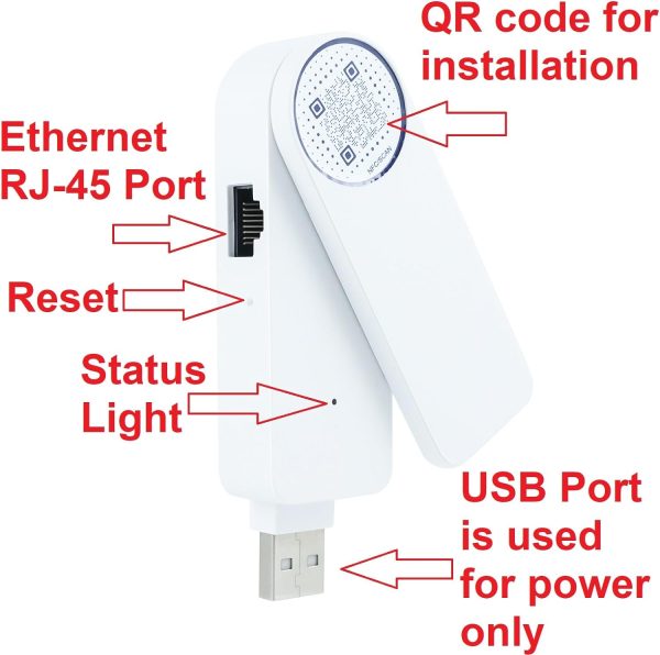 WiFi to LAN Ethernet Adapter for Printer Smart TV Blu-Ray PlayStation Xbox Wired to Wi-Fi USB Powered Repeater Omnidirectional Antenna Foldable Access Point AP - Image 2