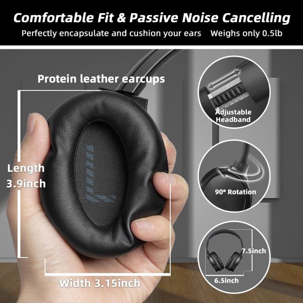 Wireless Headphones for TV - BKM400 TV Headphones Wireless with Portable Bluetooth USB Transmitter (Optical, AUX, RCA and USB Output), 165FT Farther Range, Enhanced Volume, 20Hrs - Image 8